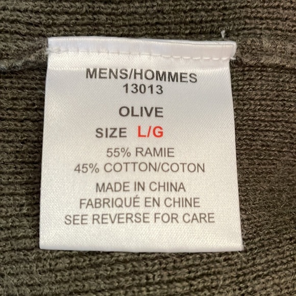 Woolrich men’s Zipped collar sweater Olive Large - Picture 8 of 8